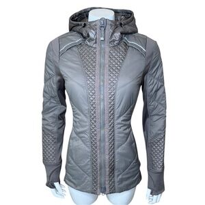 Athleta Rock Ridge PrimaLoft Jacket S Hooded Insulated Bluff